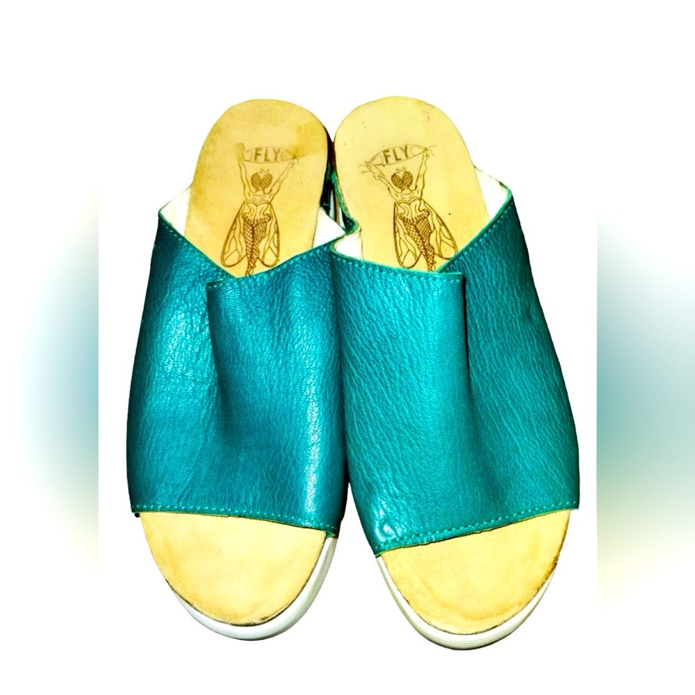 FLY London FLY wedge sandals teal size 39 Euro